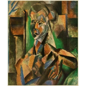 Circa 1969 After Pablo Picasso "Woman Seated" Full Color Print From Italy