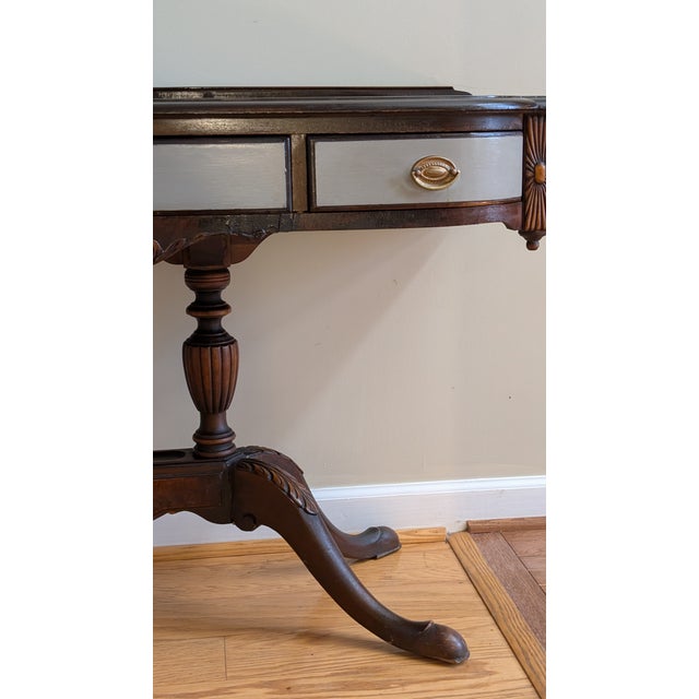 Lovely & truly Unique Circa 1930-40 Mahogany Console Table - featuring Original Mahogany Finish, Unique Splayed Legs with...