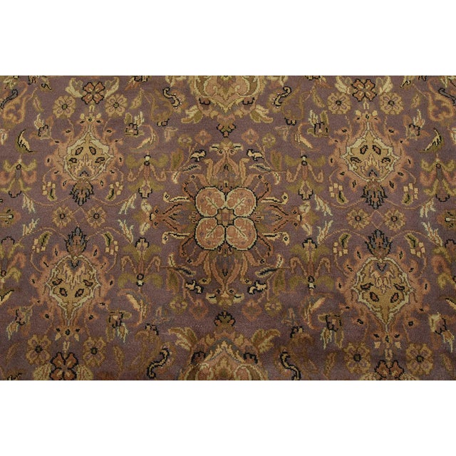 2020s Agra Rug 8'1'' X 10'4'' Purple Wool Traditional Hand-Knotted Oriental Carpet For Sale - Image 5 of 12