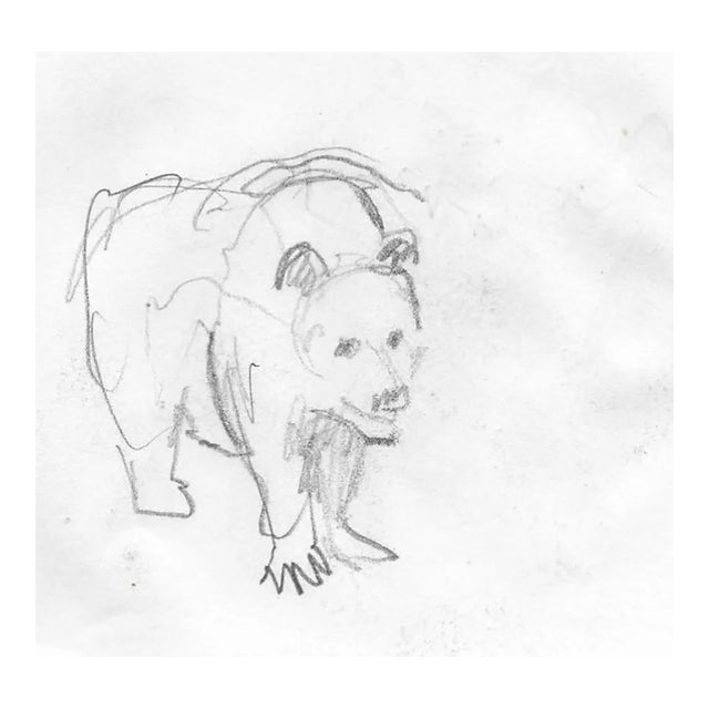1970s John Reilly Bear Drawing For Sale