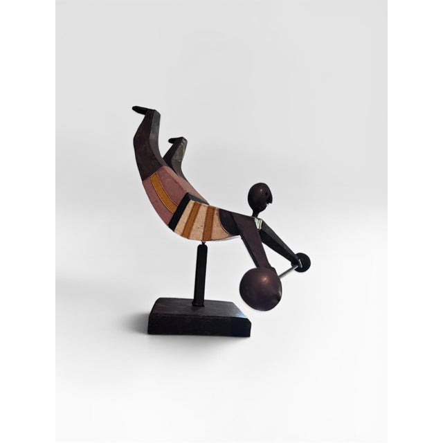 Metal Signed Manuel Felguérez Modernist Abstract Figural Sculpture, Mexico, Circa 1970 For Sale - Image 7 of 12