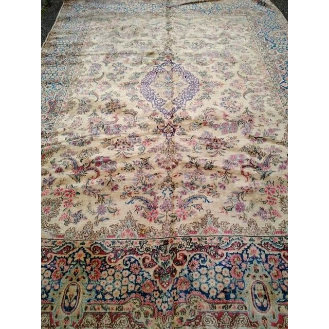 Persian 1960s Persian Lavar Kerman , 8'10' X 11'10" For Sale - Image 3 of 8