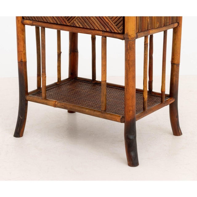 Late 20th Century Aesthetic Movement Style Bamboo Side Table For Sale - Image 5 of 9