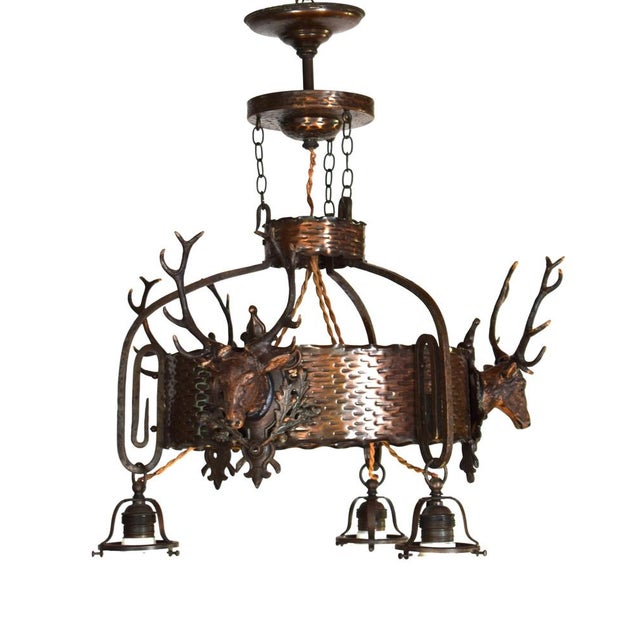Antique Art Nouveau Chandelier, 1890s For Sale - Image 6 of 15
