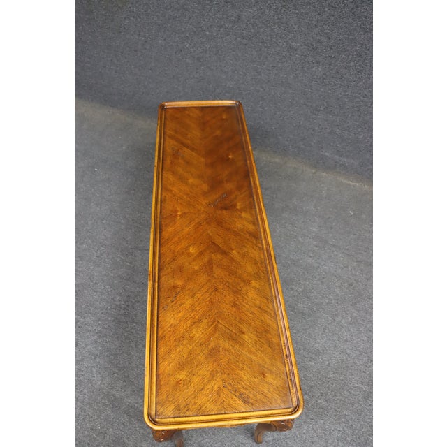 Henredon French Country Cherry Console Table For Sale - Image 11 of 13