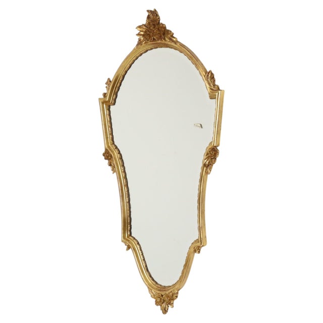 Louis XVI Classic Gold Crested Mirror from Deknudt, 1950s For Sale - Image 9 of 18