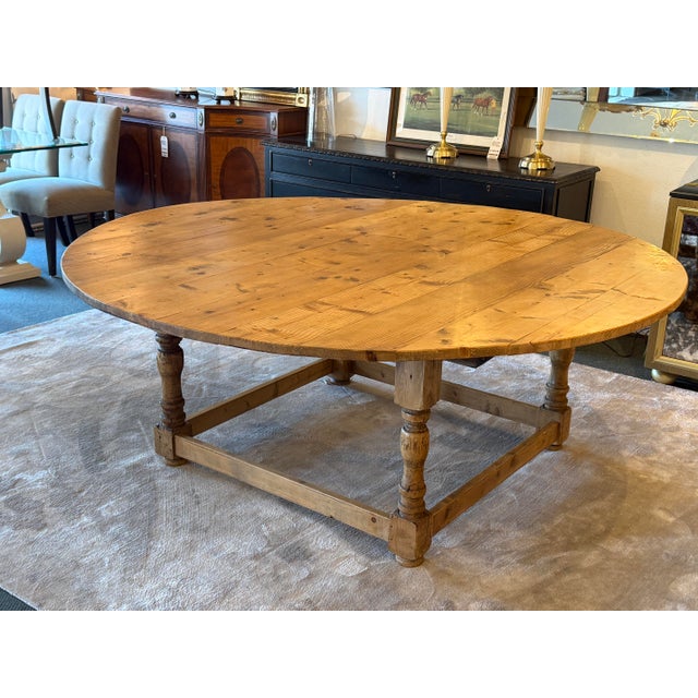Tan Irish Pine Wood Display/Dining Table, 78 Inches For Sale - Image 8 of 12