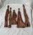 Brown Hand Carved Set of Wood Figures For Sale - Image 8 of 9