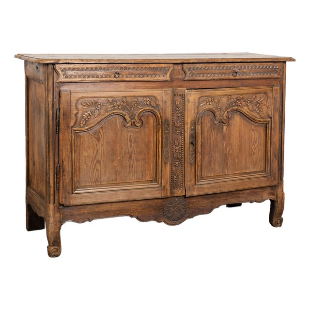 18th-Century French Carved Oak Sideboard Buffet For Sale
