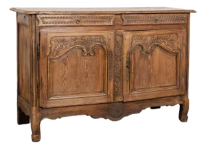 18th-Century French Carved Oak Sideboard Buffet