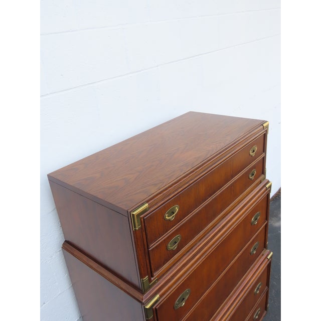 Lexington Furniture Hollywood Regency Campaign Tall Chest of Drawers 6637 For Sale - Image 15 of 18