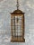 1960s Spanish Gilt Metal Lantern With Textured Glass For Sale - Image 5 of 12