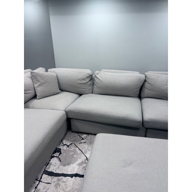 Rove Concepts Milo Corner Sectional With Ottoman- Mist Gray-Gently Used(2022) For Sale - Image 9 of 12