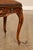 Rococo Style Leather Upholstered Carved Mahogany Window Bench For Sale - Image 15 of 18