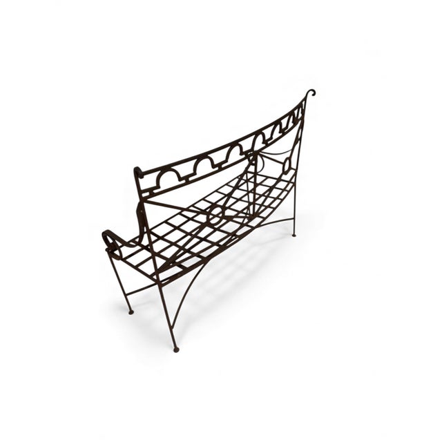 1960s French Country Iron Bench For Sale - Image 4 of 10
