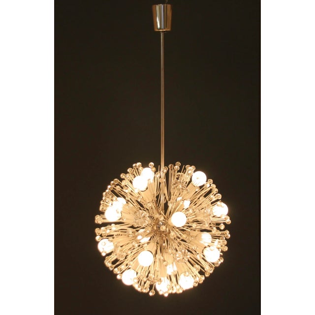 Large Silvered Snowball Pendant Lamp by Emil Stejnar for Rupert Nikoll, 1950s For Sale - Image 16 of 17