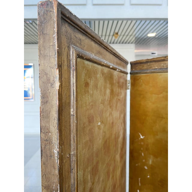 20th Century Three-Panel Gilt Folding Screen For Sale - Image 9 of 13