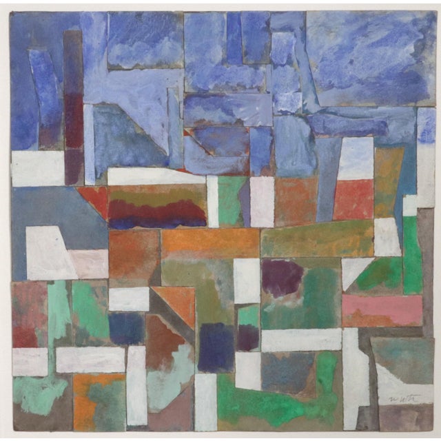 1980s Robert J. Wirth Collage Painting, Titled "Landscape" For Sale - Image 5 of 5
