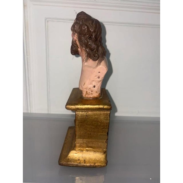 1920s Glass Christ Bust, 1920s For Sale - Image 5 of 9