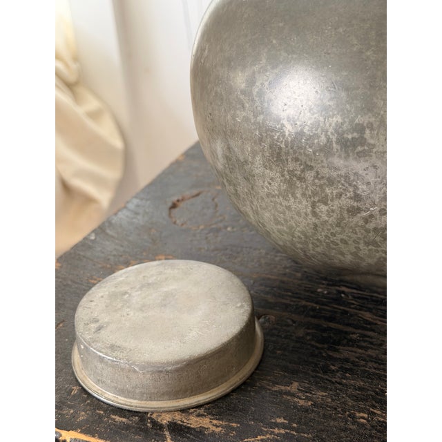 Gray Early 20th Century Cast Zinc Small Urn For Sale - Image 8 of 10