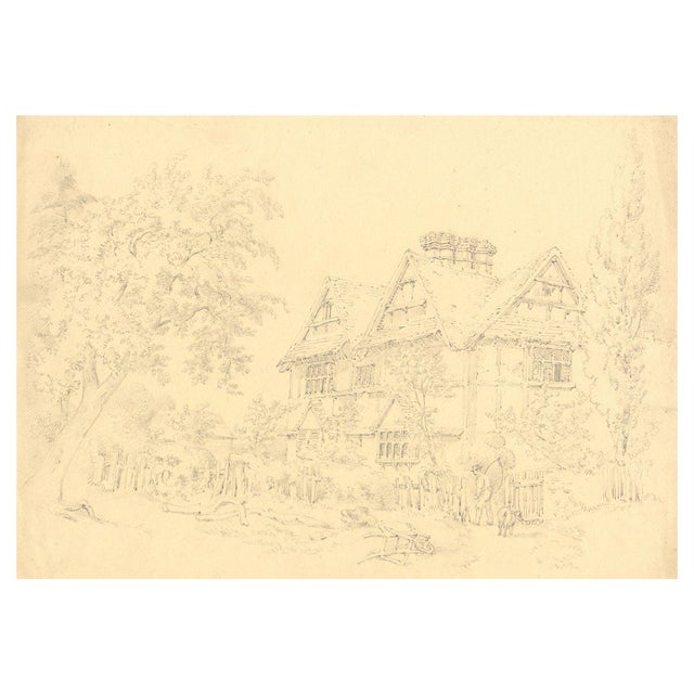 Alexander Monro, Pickersleigh House, Great Malvern, 1831, Graphite Drawing For Sale