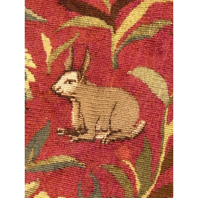 Mid-Century French Handwoven Tapestry with Medieval Design from Aubusson, 1970s For Sale - Image 16 of 18