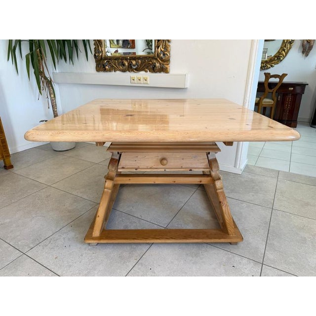 Farmhouse Jogl Table in Spruce Wood, 1970s For Sale - Image 9 of 11