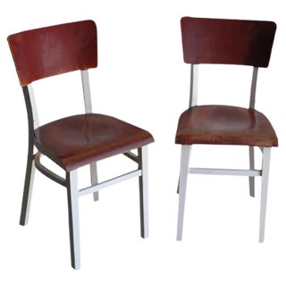 Set of Pine Dining Chairs, 1950s For Sale
