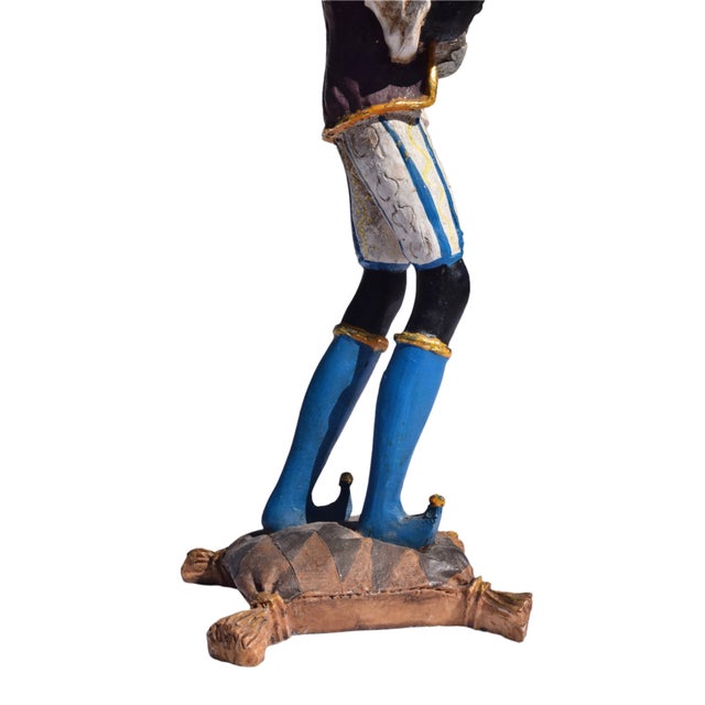 Black Mid 20th Century Venetian Blackamoor Figural Candlesticks For Sale - Image 8 of 9