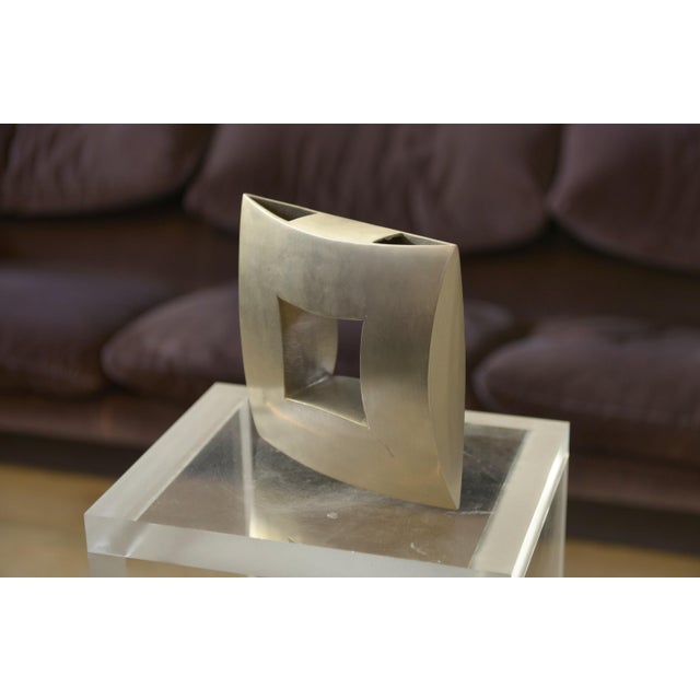 Decorative Metal Vase, 1990s For Sale - Image 9 of 9