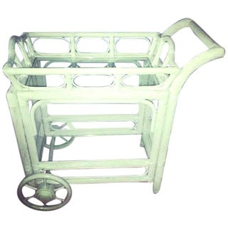 Bamboo Bar Cart with Removable Tray For Sale