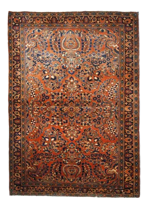 1920s Handmade Antique Persian Sarouk Rug