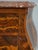 Brown 1950s French Louis XV Marquetry Inlaid Marble Top Commode For Sale - Image 8 of 17