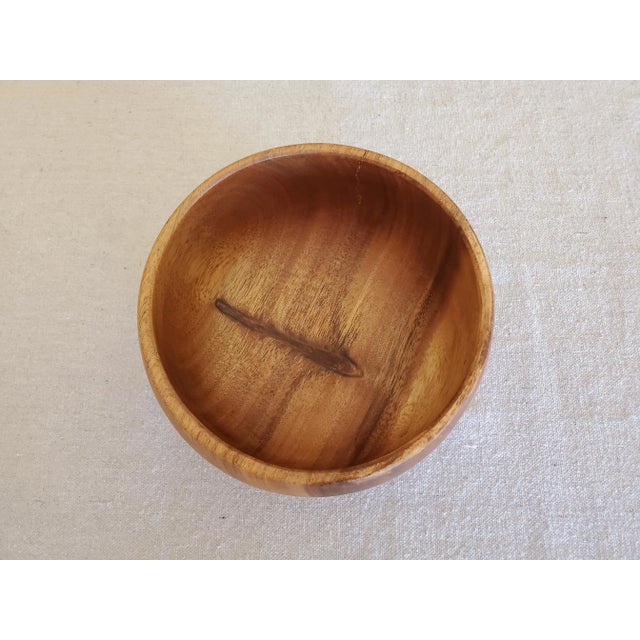 Mid-Century Modern Pacific Merchants Acacia Wood Bowl For Sale - Image 4 of 6