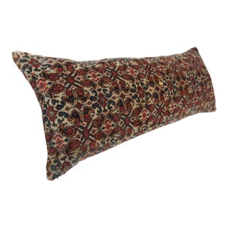 Handwoven Antique Tribal Lumbar Pillow – Museum‑Quality Textile -15'' X 38'' For Sale