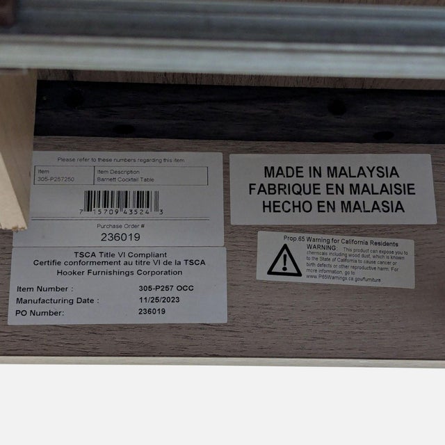 Wood Hooker Furnishings Three Drawer Coffee Table For Sale - Image 7 of 9