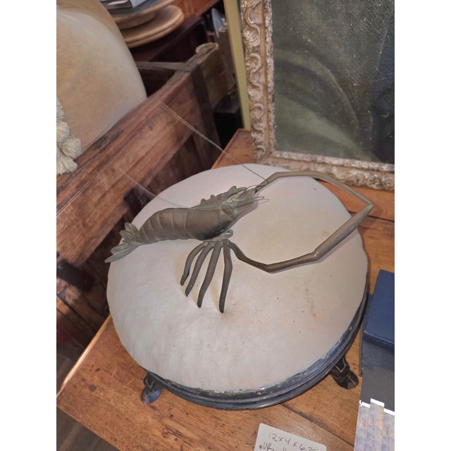 Vintage Solid Brass Crawfish For Sale - Image 4 of 9
