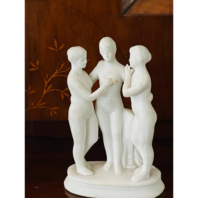 Antique 3 Graces Porcelain Figurines Sculpture Art For Sale - Image 4 of 5