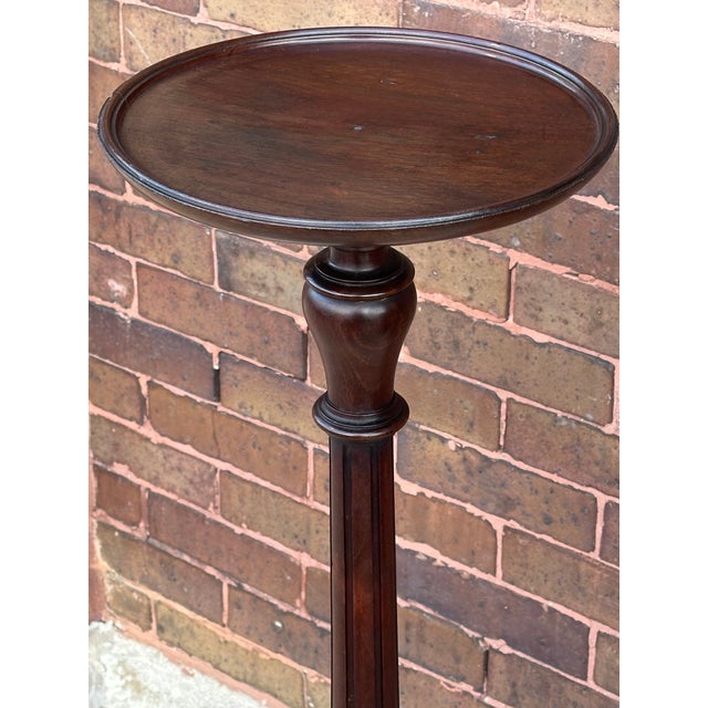 English 19th Century Mahogany Plant Stand on Tripod Base. For Sale - Image 4 of 10