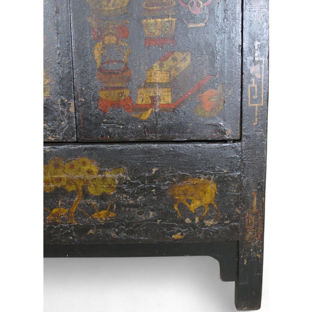 Hand Painted Antique Chinese Cabinet 2 For Sale In Greensboro - Image 6 of 12