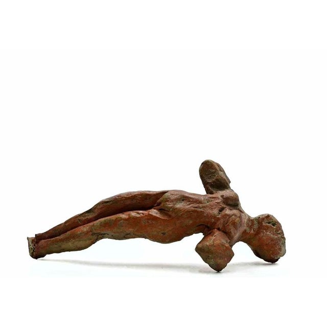 Sirio Pellegrini, Modern Gymnast Sculpture, 1960s, Terracotta For Sale - Image 3 of 5