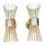 1970s Gold Metal Small Tubed Starburst Style Wall Sconces - a Pair For Sale