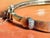 Metal Mid Century 18k Yellow Gold Florentine Finish Diamond and Crescent Bangle Bracelet For Sale - Image 7 of 15