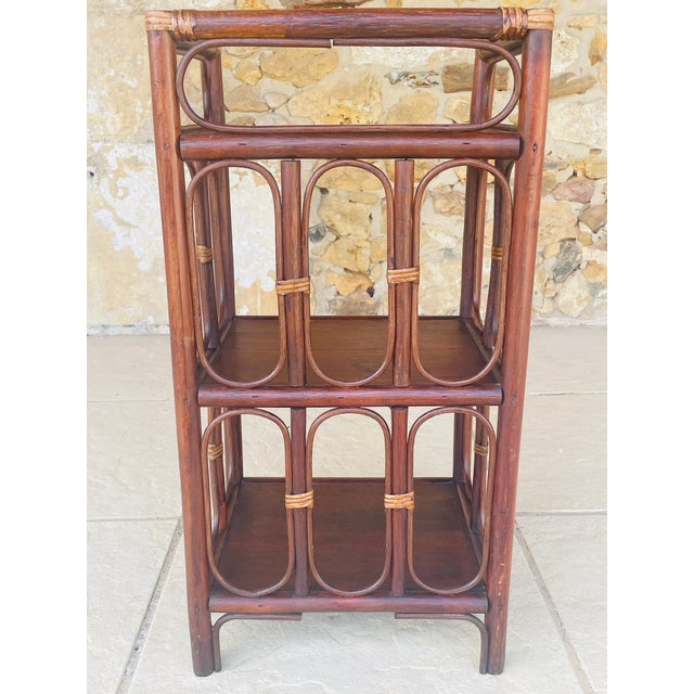 Vintage Bamboo and Rattan Three-Tier Bookcase, 1960s For Sale - Image 18 of 18