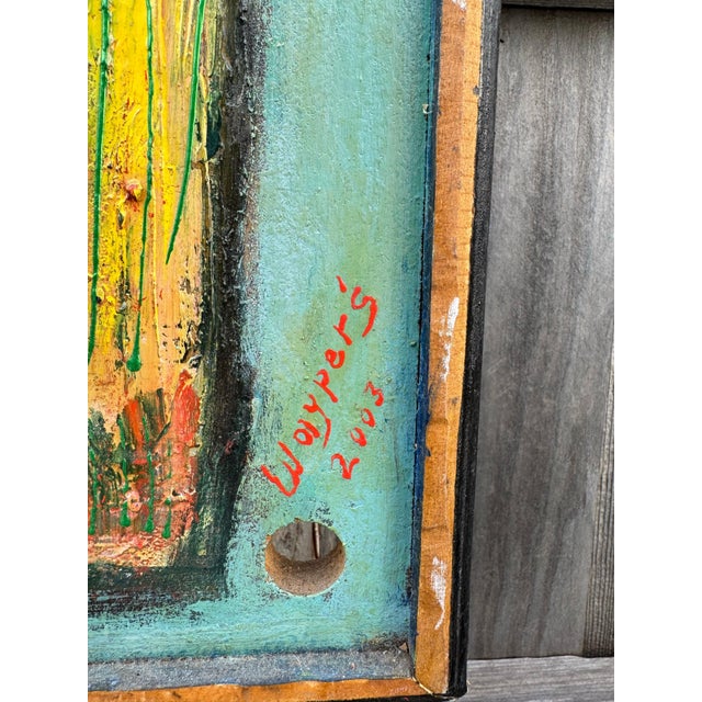 Colorful Folk Art Painting on Board - Andean Mother and Child - Signed and Dated For Sale - Image 10 of 11