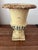 Mid-Century Petite Cast Iron Medici Style Garden Urn in Pale Buttercup Yellow For Sale In Houston - Image 6 of 12