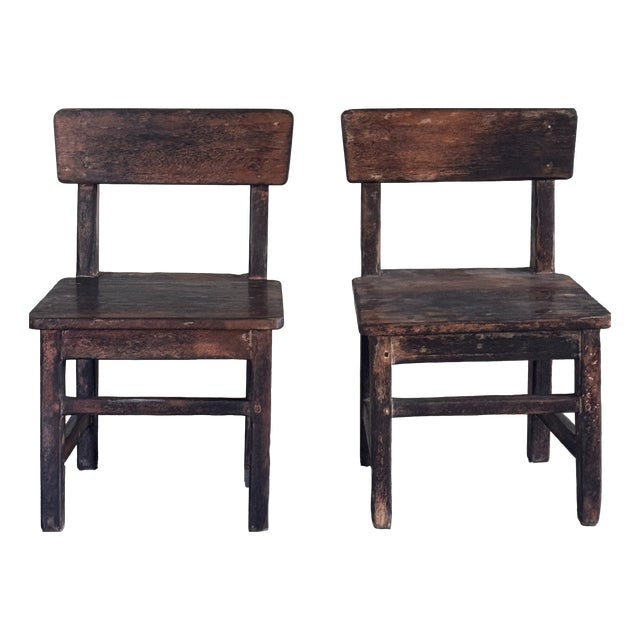 Small Vintage Indonesian Teak Children's Chair, 1950s For Sale