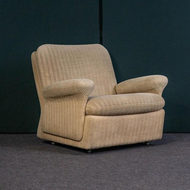 Mid-Century Beige Fabric Chair For Sale - Image 18 of 18