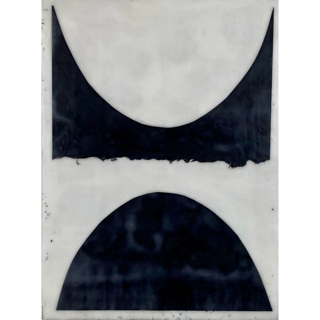 Nine 12x9 cradled wood panels make up this encaustic mixed media art piece. In the photo they are hanging spaced...