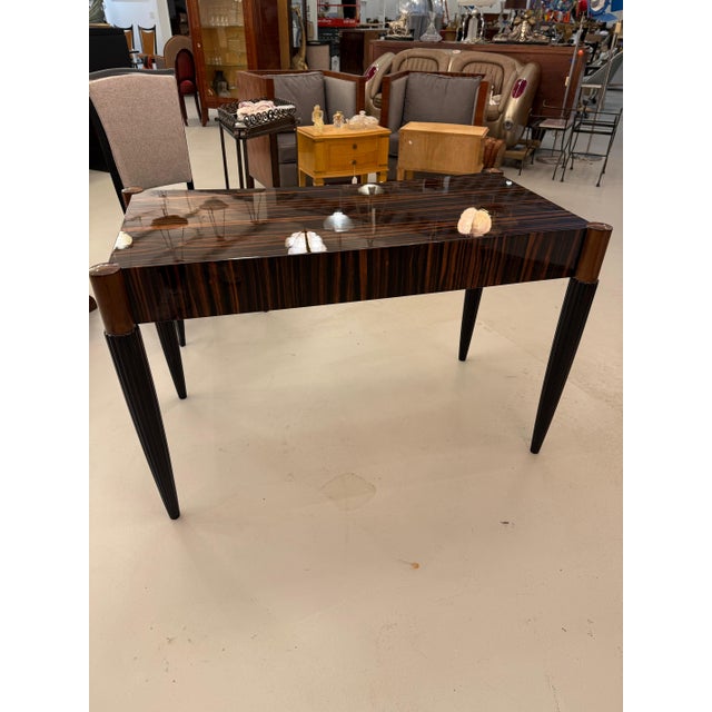 French Art Deco Macassar Elegant Writing Desk For Sale - Image 11 of 18